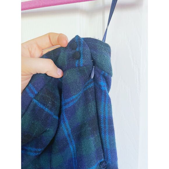 American eagle Strapless Plaid Mini Dress Fall Winter Blue Green Plaid Size 6 - Picture 5 of 6